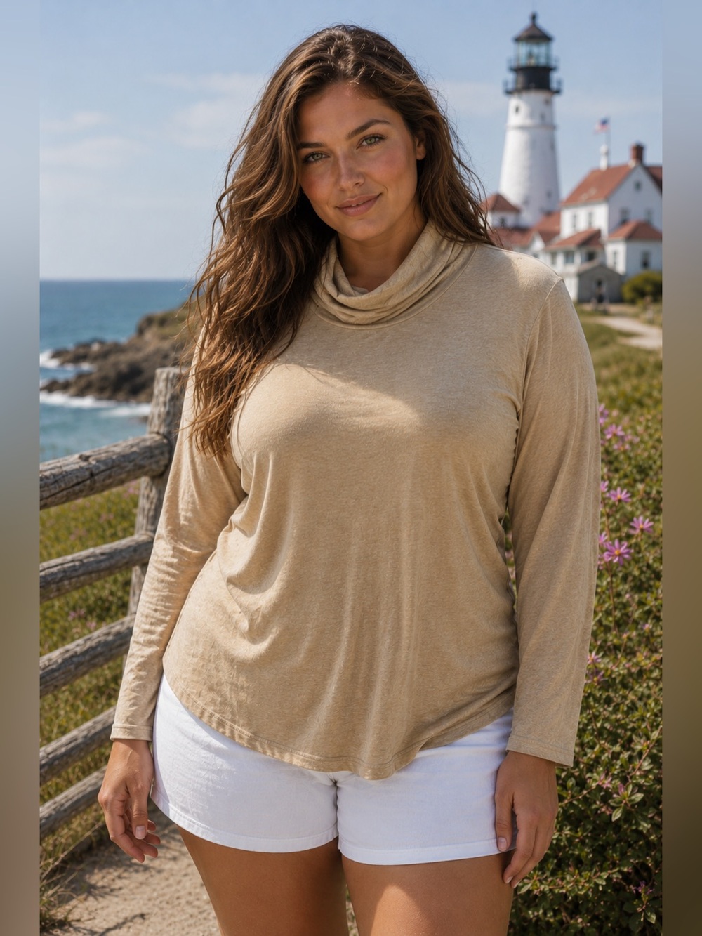 Lands' End Tan Women's Top